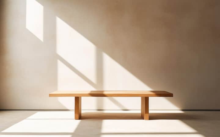 Table d'intérieur design en bois